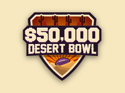 Desert Bowl bowl cacti cactus desert desert bowl fantasy football fantasy sports football sand sports sports logo