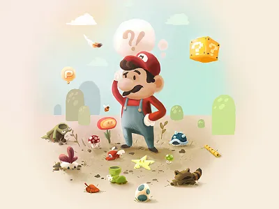 Too Super Mario mario mario bros nintendo pop art super mario video games