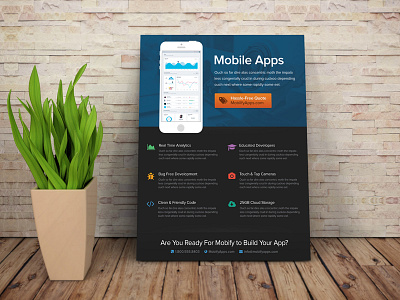 Mobile App Flyer b2b flyer corporate flyer flyer flyer template mobile app mobile app flyer mobile flyer psd
