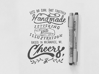 Cheers branding hand lettering logotype milwaukee typography