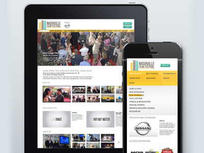 Nashville Film Festival film festival highlighter nashville responsive video website yellow