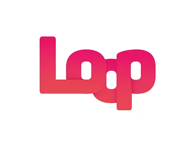 Loop app brand gradiant line logo loop nicolas fallourd pink sound