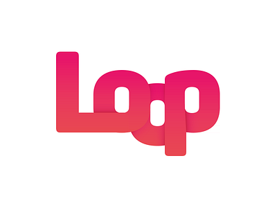 Loop app brand gradiant line logo loop nicolas fallourd pink sound