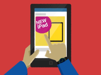 Trash animation consumption ecology flat ipad red trash