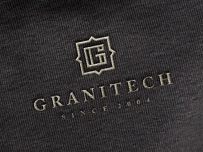 Granitech granite identity logo logotype rock stone worker