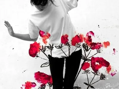 STREET INTERVENTIONS bloom flowers woman painting fashion