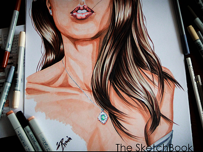 Passion copicmarkers drawings girl illustration lips