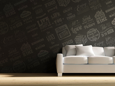 Quotes wall couch design interior living room modern mural quotes typography wall