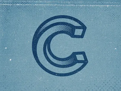 imposs-C-ble alphabet c half tone letter type