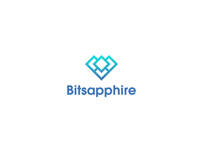 Bitsapphire bit bits bitsapphire blue cryptocurrency diamond driza erdis gradient sapphire square stone