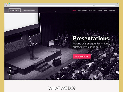 Slideist Webdesign landing page presentation template webdesign