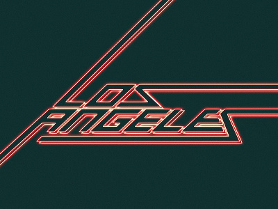 LA Speed 70s 818 california la los angeles metal retro typography