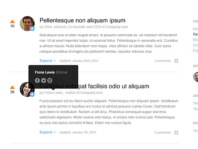 Tooltip comments feed social tooltip votes white