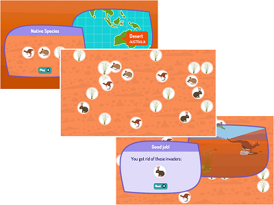 Invasive Species Game children education game game design kids pbs kids ui ux