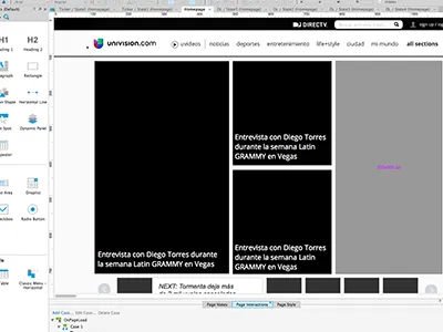 Axure Homepage Prototype axure homepage univision