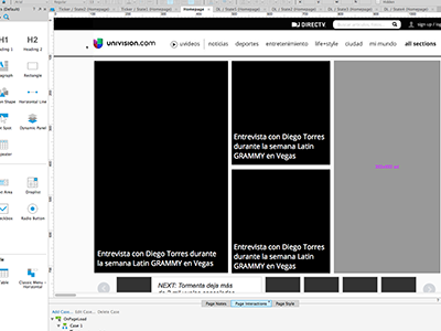 Axure Homepage Prototype axure homepage univision
