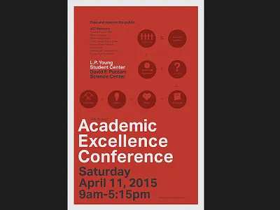 Academic Excellence Draft academic college icons poster