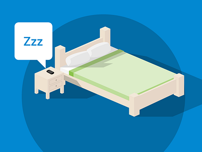 Android Sleep android bed isometric material design night sleeping zzz