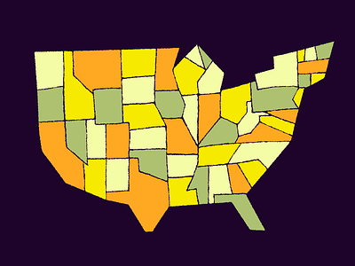 usa abstract illustration map united states