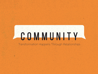 Community Series church community relationship sermon series speech bubble talk