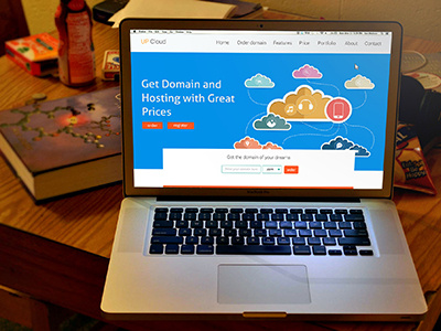 Uplcoud Hosting - Freebie PSD Download clean flat design free landing page psd web design website