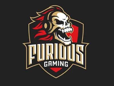 Logo for Furious Gaming Team character design fire furious gaming fury game graphic maniac logo skull sport sports identity sports logo