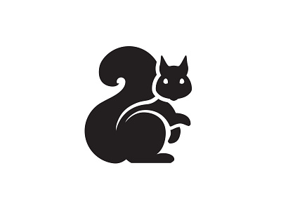 Squirrel Logomark & iOS App Design By The Logo Smith animal application black branding design identity ios logo portfolio squirrel