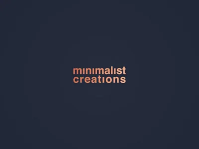 Minimalist Creations brand creations lifestyle logo luxury minimalist
