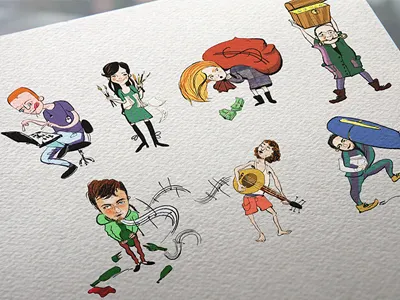 Recruitment campaign character design event branding graphic design illustration