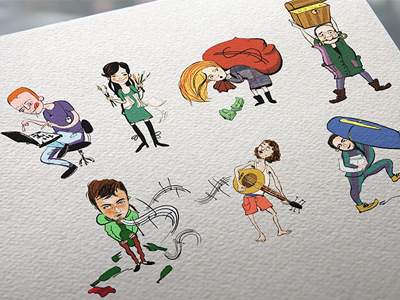 Recruitment campaign character design event branding graphic design illustration