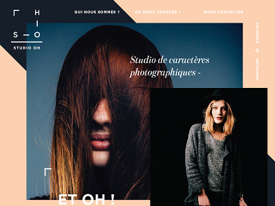 Studio Oh branding identity internet landing page logo photography website