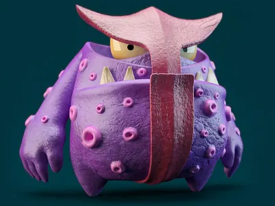 LUNCH BOX WORLD (enemy character) 3d character design game design