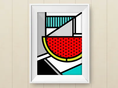 Abstracts 101 : Watermelon abstract art de stijl design ehxibition illustration pop art vector