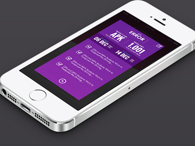 Error Task Counter - detail report app design mobile ui mobile ux