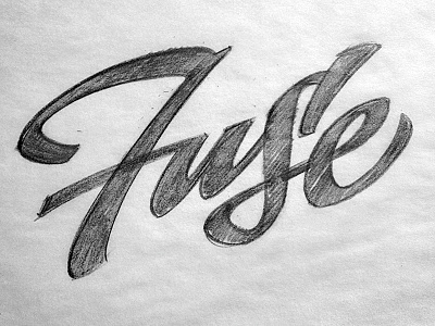 Fuse Logo Sketch calligraphy drawing fuse fusesessions indianapolis lettering logo script sketch type typography workshop