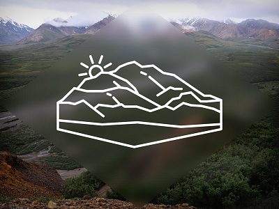 Denali Picto 2 alaska denali fixed width line icon mountain mt. mckinley picto symbol