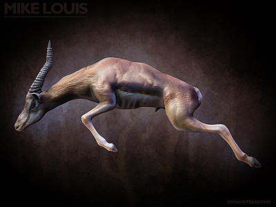 Gazelle 2d 3d animal art direction concept art design digital art gazelle graphic design illustration photoshop zbrush