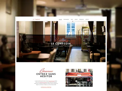 Restaurant Le Comptoir design designer food paris photography restaurant webdesign webdesigner website wordpress