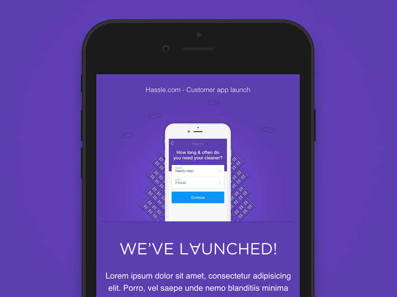 Mobile App Launch app email mobile