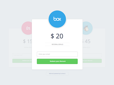 Referral page box css flat form html referral saas sign up ui ux