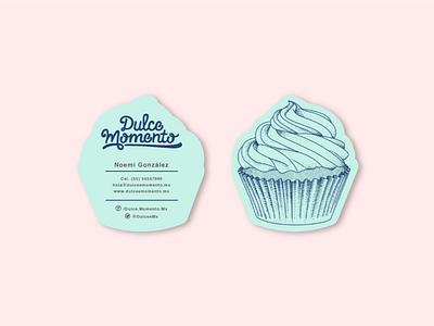 Dulce Momento business card cupcake dulce momento vintage