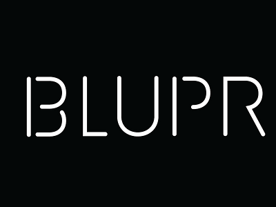 Blue atlanta letters logo typography