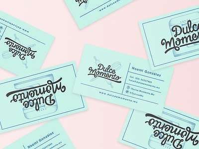 Dulce Momento branding business card dulce momento