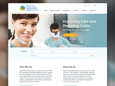 MultiCare Connected Care Home Page clean health homepage light medical responsive ui web design webdesign website white space