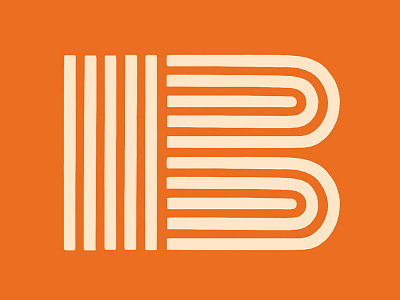 B is for Bass icons lettering logos saul bass thick lines typography