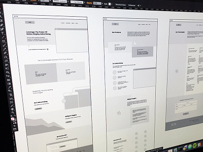 iPromote Wireframes Rd. 1 focus lab illustrator layout marketing site wireframe