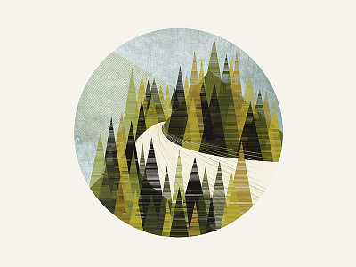 Pine - Fall autumn black fall green illustration