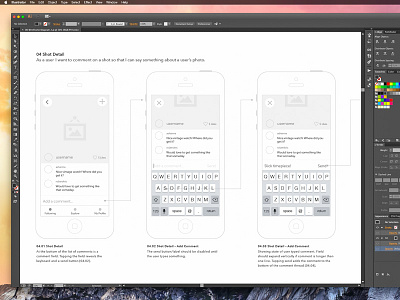 Mobile Wireframes in Illustrator app illustrator ios mobile wireframes