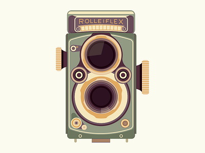 Rolleiflex Camera camera illustration photo photography shutter vector vintage