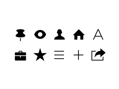 Icons app black font icon line